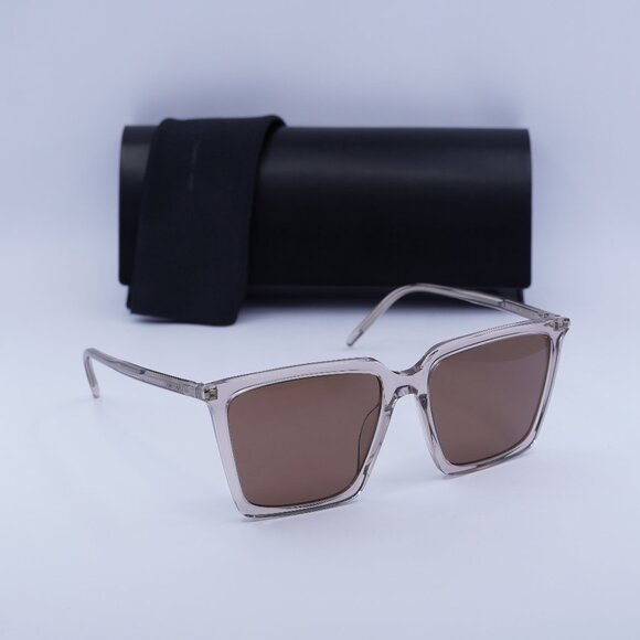 Final Price! Saint Laurent SL474 003 Nude/Brown Sunglasses - Picture 1 of 10
